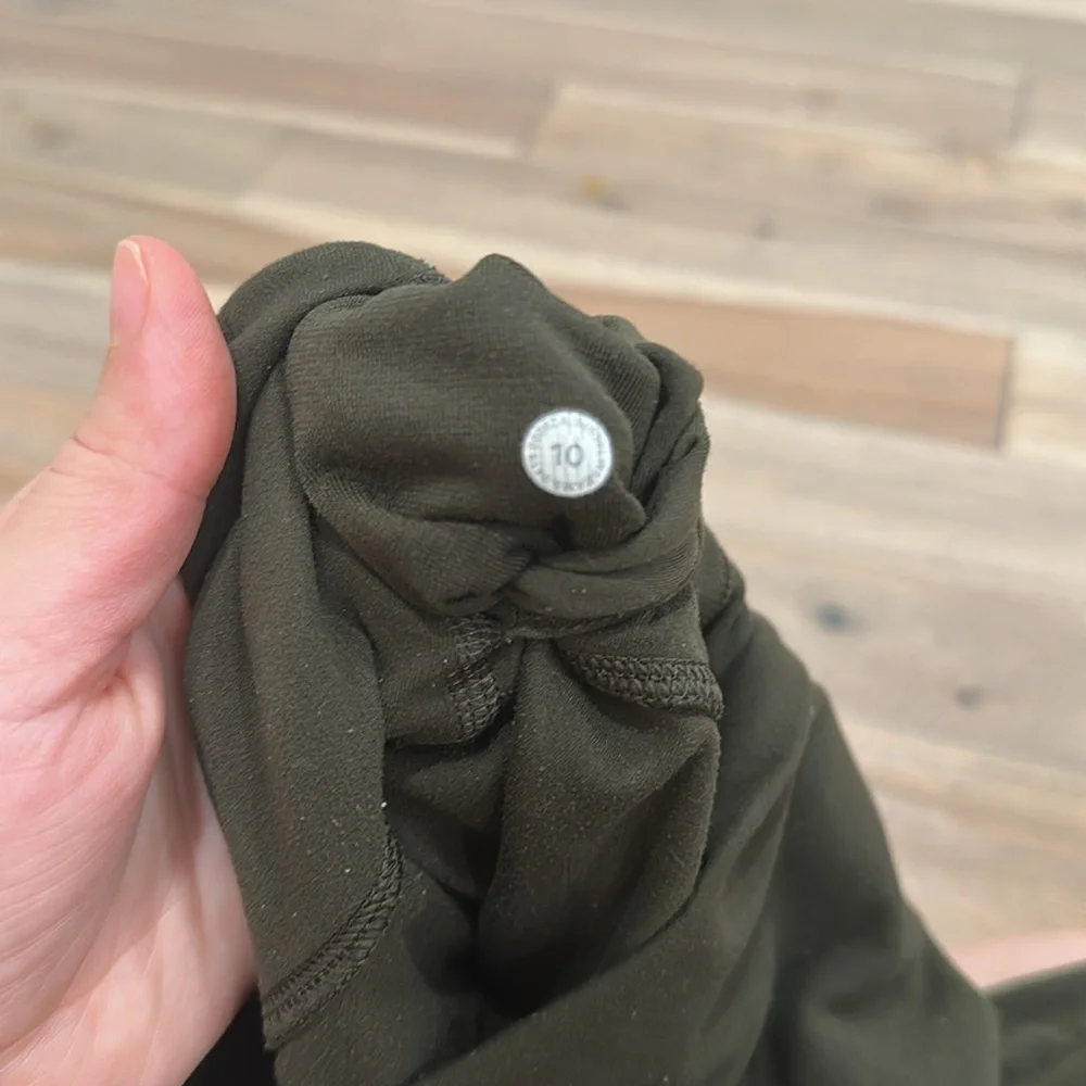 lululemon athletica dark olive green crop Leggings 4 for $20 - Picture 5 of 5